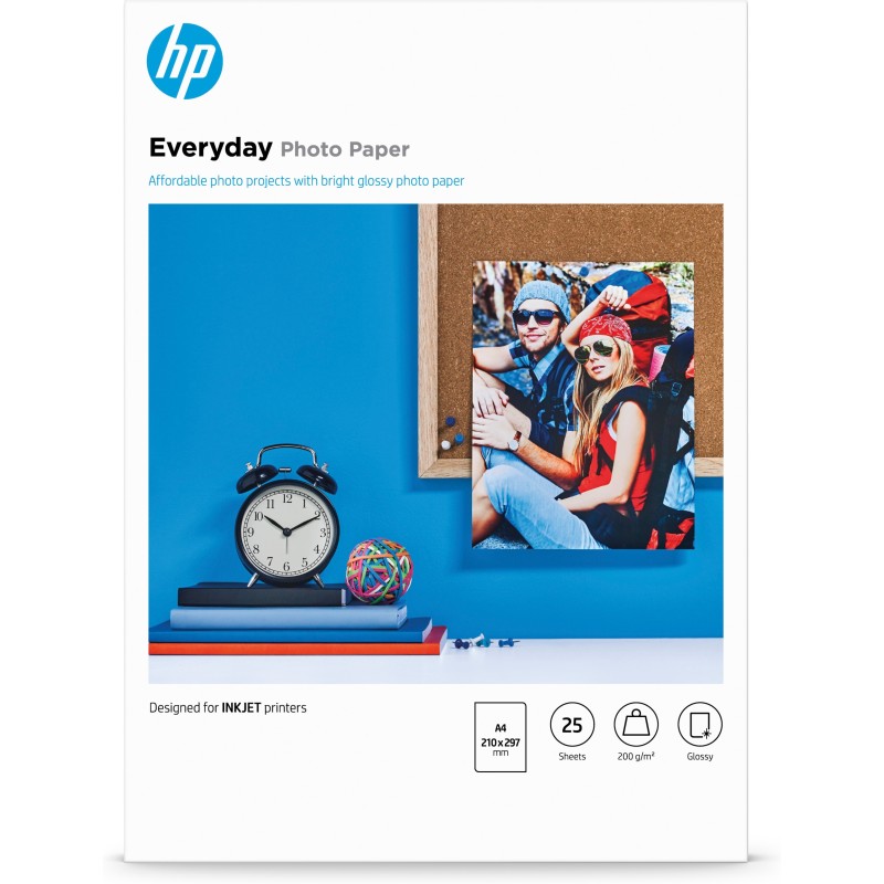 HP Q5451A Fotopapier glänzend, 25 Blatt, DIN A4, 200 g/qm